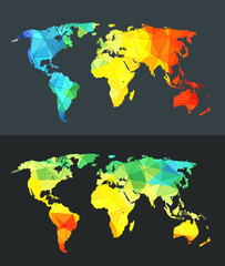 World map infographic template. Design elements