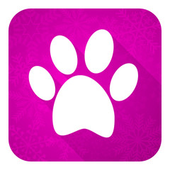 foot violet flat icon, christmas button