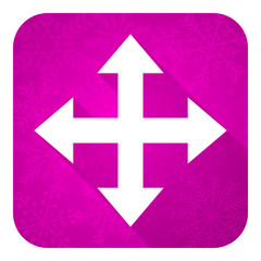 arrow violet flat icon, christmas button