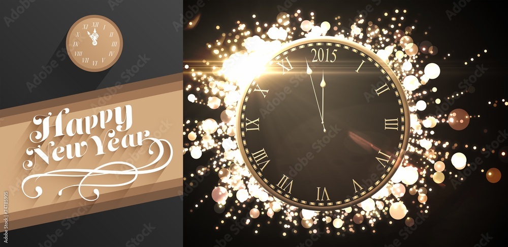 Poster Composite image of classy new year greeting
