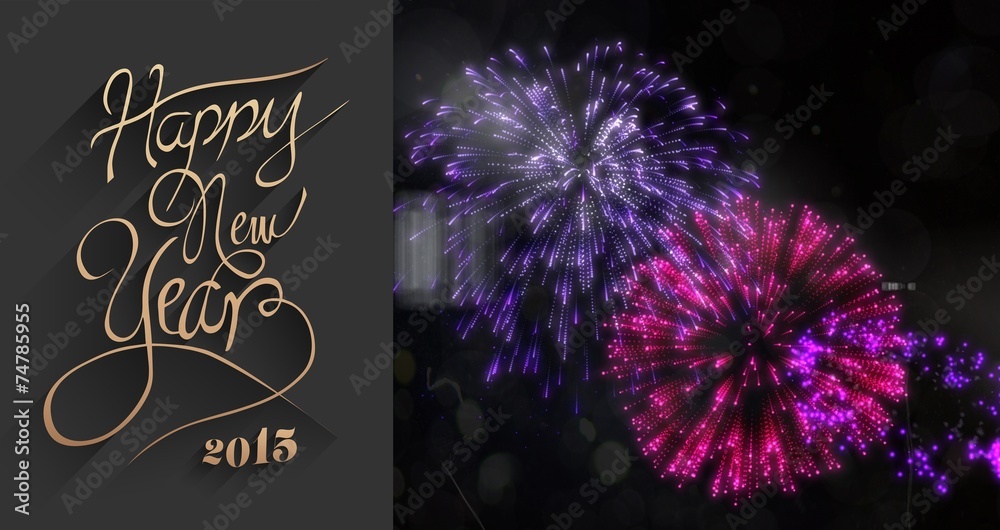 Aufkleber composite image of classy new year greeting