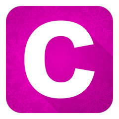 copyright violet flat icon, christmas button