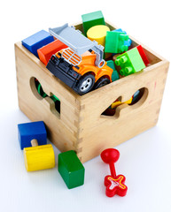 Fototapeta premium toys collection isolated on white background 