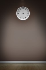 Composite image of clock at midnight