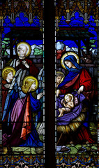 Obraz na płótnie Canvas Nativity: birth of Jesus