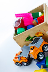 Fototapeta premium toys collection isolated on white background 