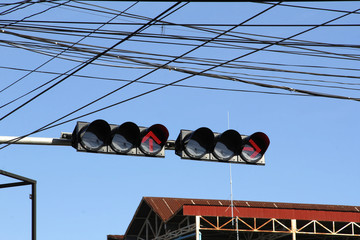 Verkehrsampel in Asien