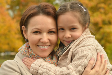 Mother with daughter