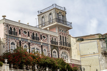 beautiful decorated building of azulejo tiles 