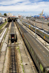 Fototapeta na wymiar Santa Apolonia train station located in Lisbon