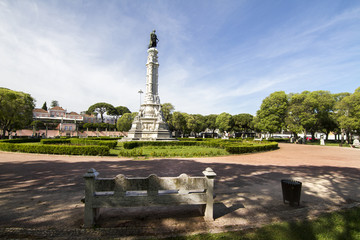 Fototapeta na wymiar garden of Afonso de Albuquerque located in Lisbon