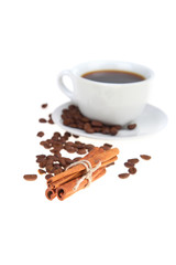 Coffee cup and grains
