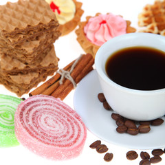 Coffee and waffles
