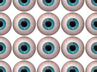 Seamless pattern of human eyeballs