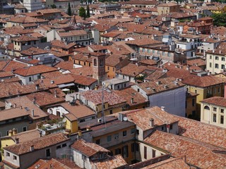 Fototapeta na wymiar Panoramic view of the city Verona in Italy