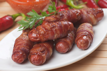 Pigs in blanket canape
