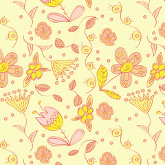 Fototapeta na wymiar vector floral seamless pattern