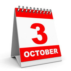 Calendar. 3 October.