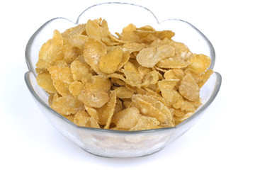 cornflakes isolated on white background