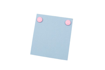 blank blue note with magnet