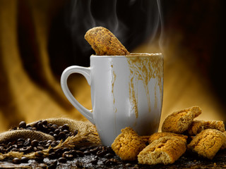 caffe' latte e biscotti