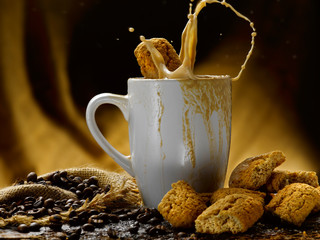 caffe' latte e biscotti