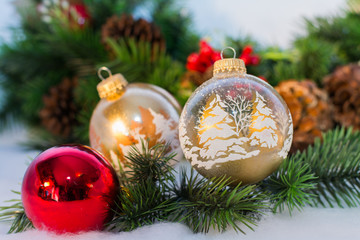 Christmas ornaments Background