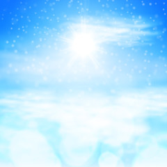 Winter sunny day background
