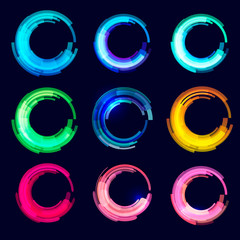 Logo Business Abstract Circle icons set.