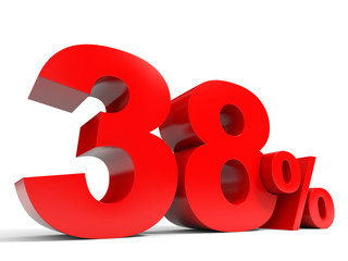 Red thirty eight percent off. Discount 38%.