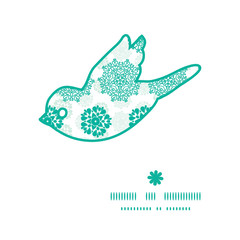 Vector abstract green decorative circles stars striped bird