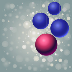 red and blue balls on silver background