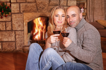 Cute couple on romantic date