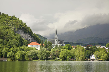 Lake Bled. Church of St. Martin. Slovenia