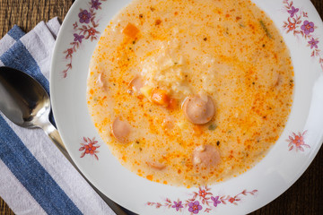 Frankfurt soup, top view