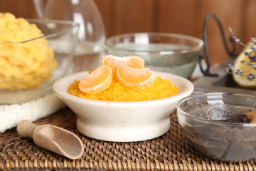 Homemade facial masks with natural ingredients,