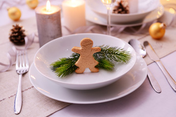 Beautiful Christmas table setting