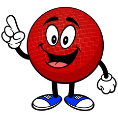 Fototapeta premium Dodgeball Mascot Talking