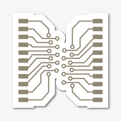 Logo circuit électronique.