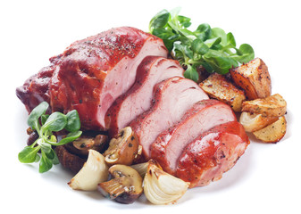 Roasted christmas ham