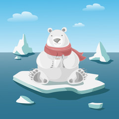 Naklejka premium Polar bear illustration