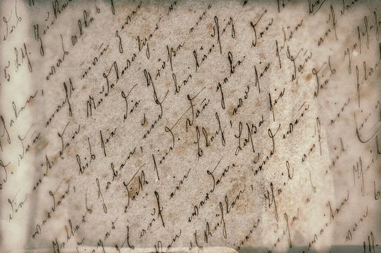 vintage handwriting. grunge paper background
