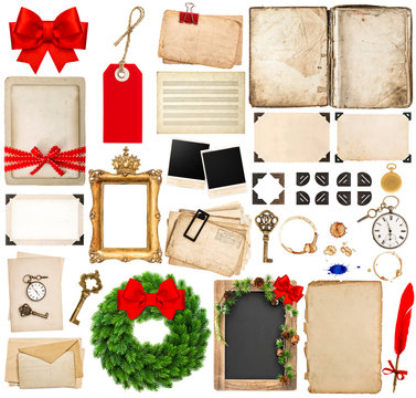 scrapbooking elements for christmas holidays greetings