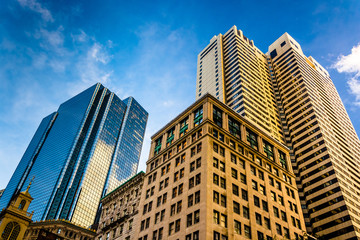 Obraz premium Modern skyscrapers in Boston, Massachusetts.