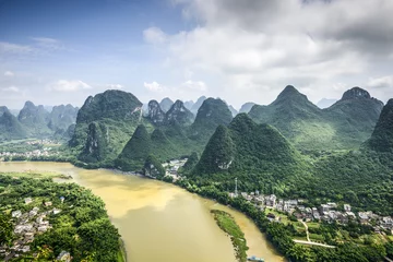 Foto op Canvas Karst Mountains in Guilin China © SeanPavonePhoto