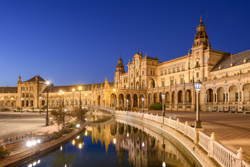Fototapeta na wymiar Spanish Square of Seville, Spain