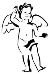cherub on a white background