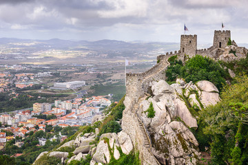 Fototapeta na wymiar Moorish Castle of Sintra, Portugal