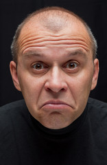 Expression of a confused man