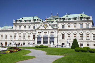 Fototapeta na wymiar View of the historic palace Upper Belvedere, Vienna, Austria